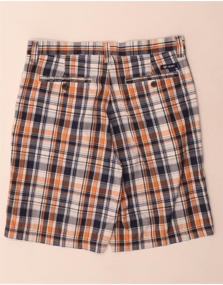 Pantaloncini chino da uomo Chaps W32 medio blu navy a quadri
