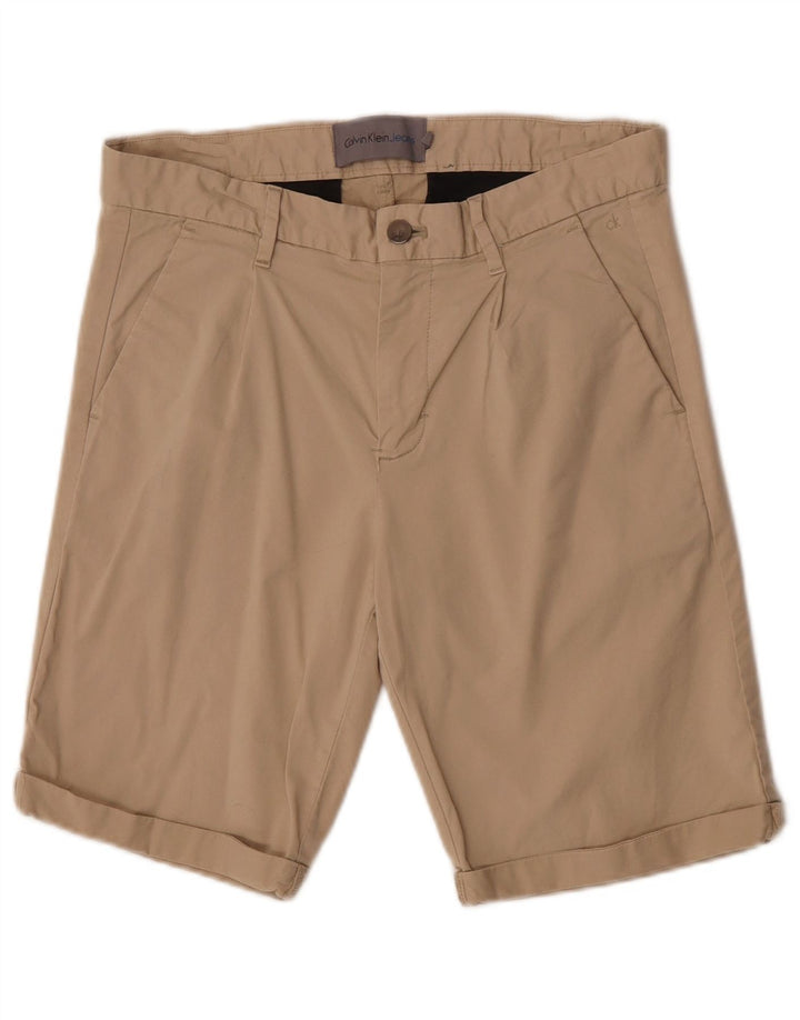 Pantaloncini chino da uomo Calvin Klein W30 cotone beige medio