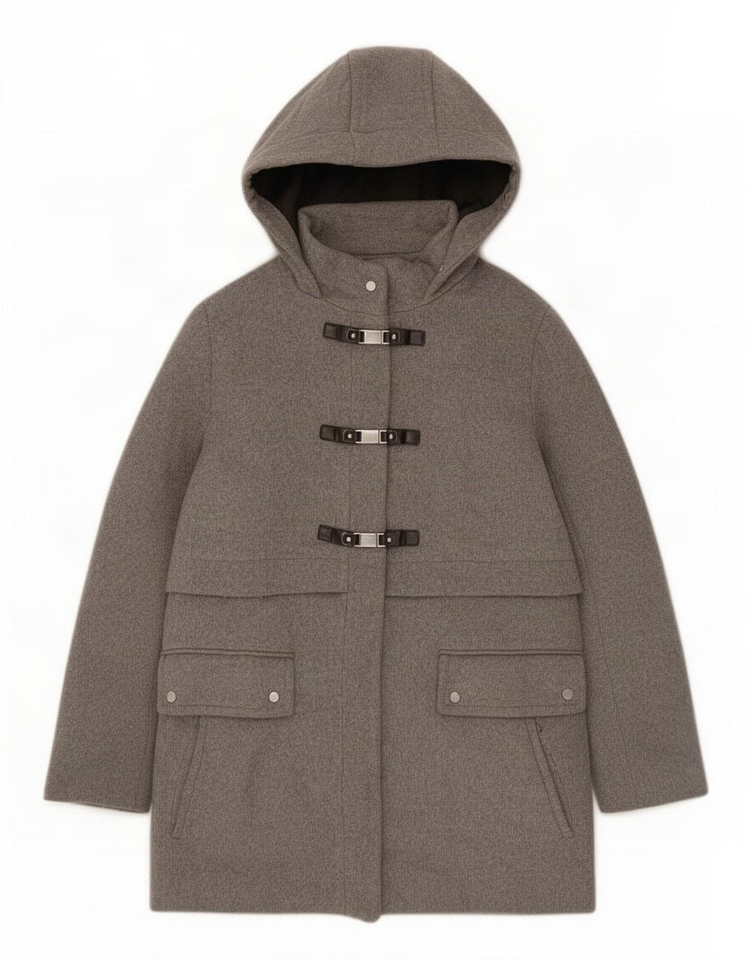 Borsone con cappuccio da donna Zara UK 18 XL poliestere grigio