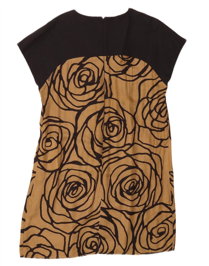 ALVIERO MARTINI Womens Shift Dress IT 48 XL Beige Floral Viscose
