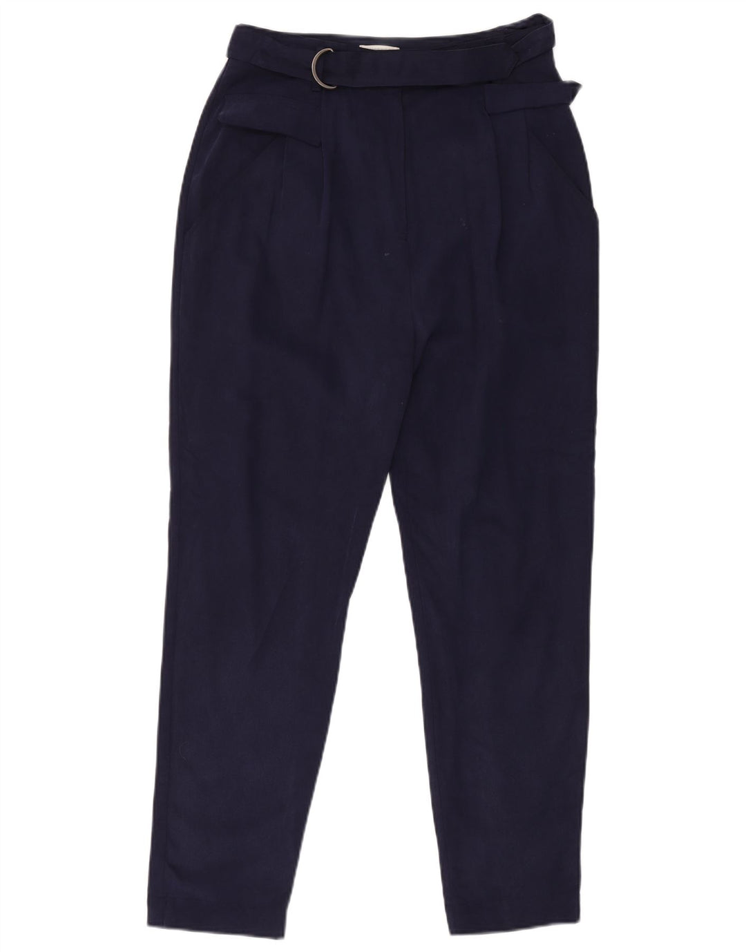 Pantaloni casual con pegging da donna WHISTLES UK 12 Medium W30 L28 Blu navy
