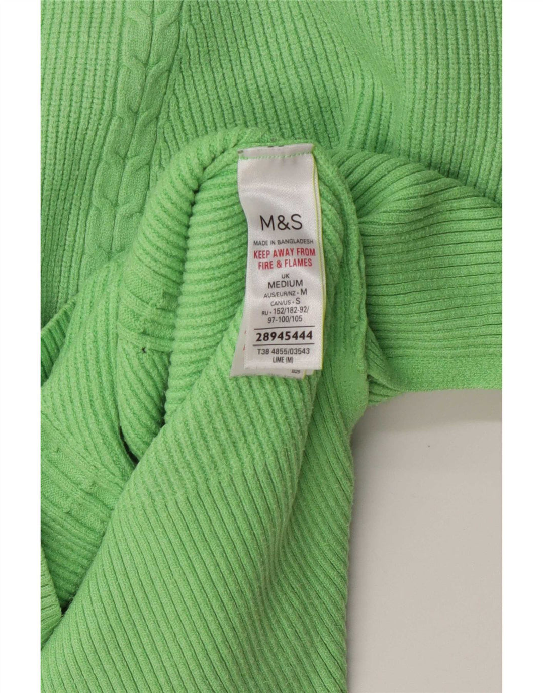 Maglione maglione girocollo da donna Marks & Spencer UK 14 Viscosa verde medio