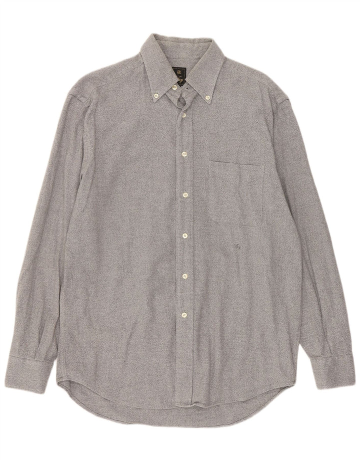 Camicia Fay Uomo Cotone Puntinato Grigio Medio
