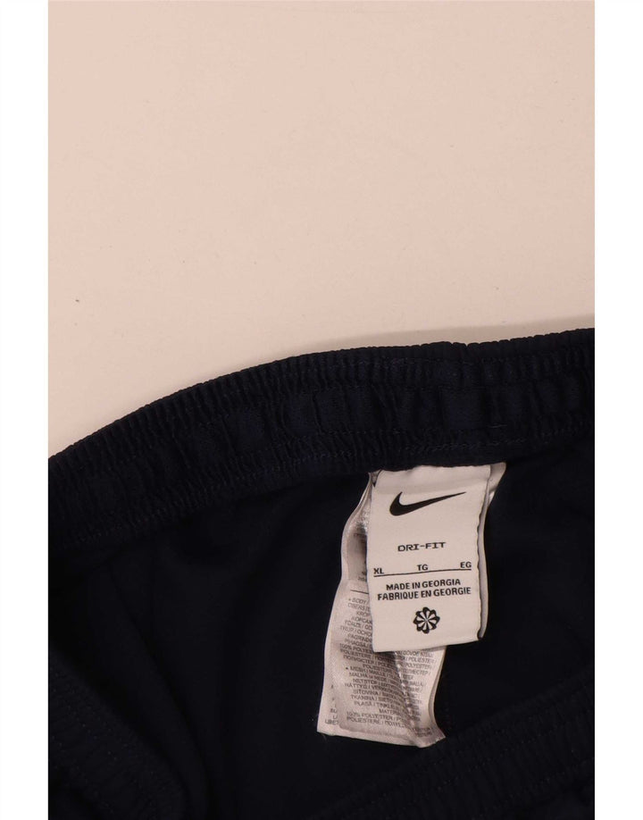 Pantaloni da tuta Nike Dri Fit da uomo XL in poliestere color block blu navy