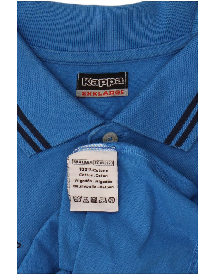 Polo Kappa Uomo 3XL Cotone Blu
