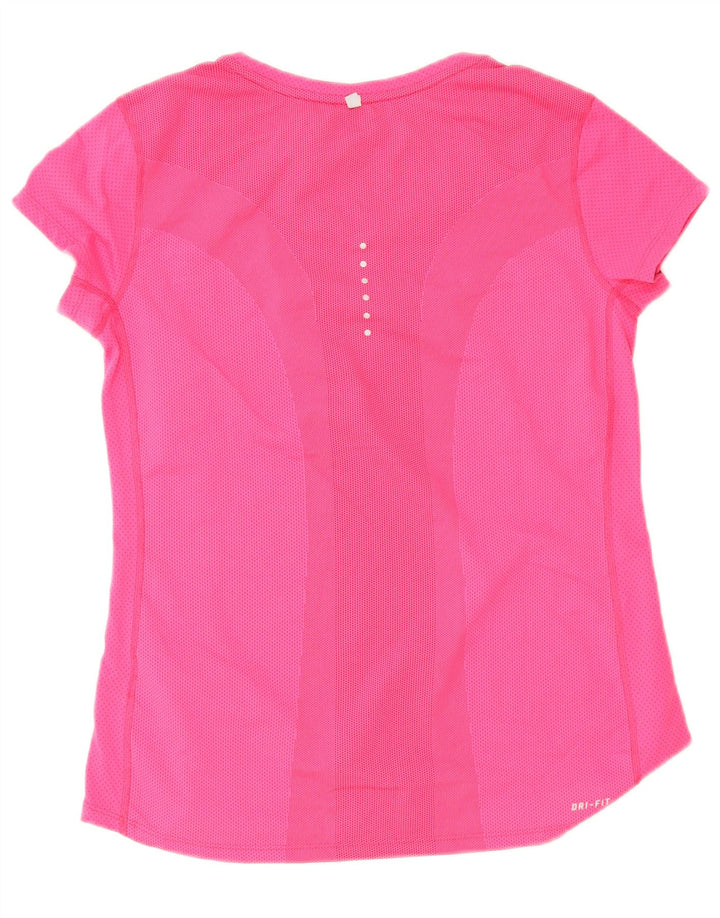 T-shirt da donna Nike Dri Fit Top UK 12 poliestere rosa medio