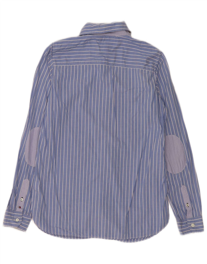 Camicia da donna Tommy Hilfiger US 6 cotone gessato blu medio