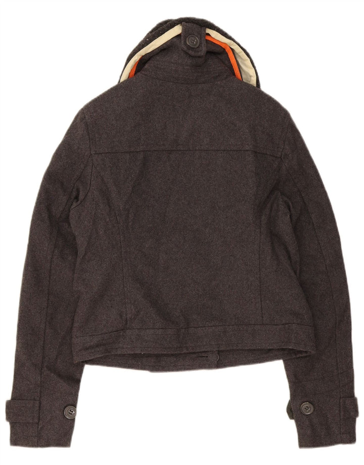 Giubbotto bomber da donna Superdry UK 14 lana grigio medio