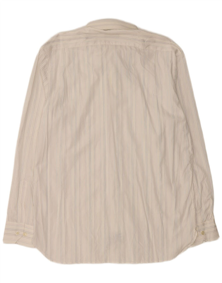 MASSIMO DUTTI Camicia da uomo Taglia 43 Grande cotone a righe bianche