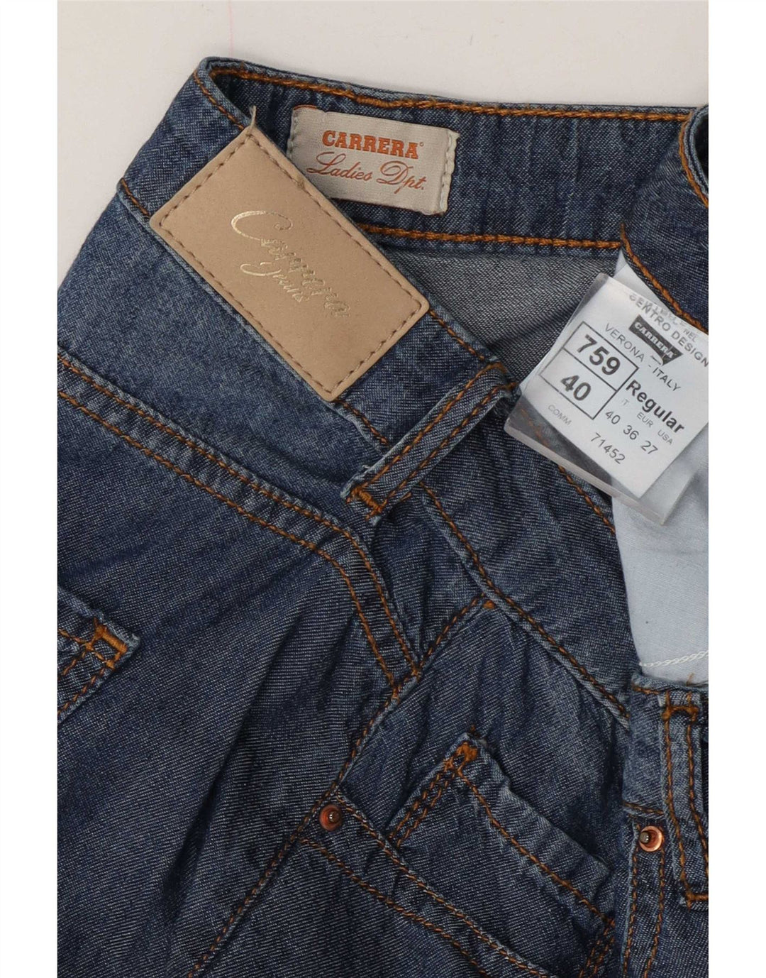 Pantaloncini di jeans da donna Carrera W27 piccoli in cotone blu
