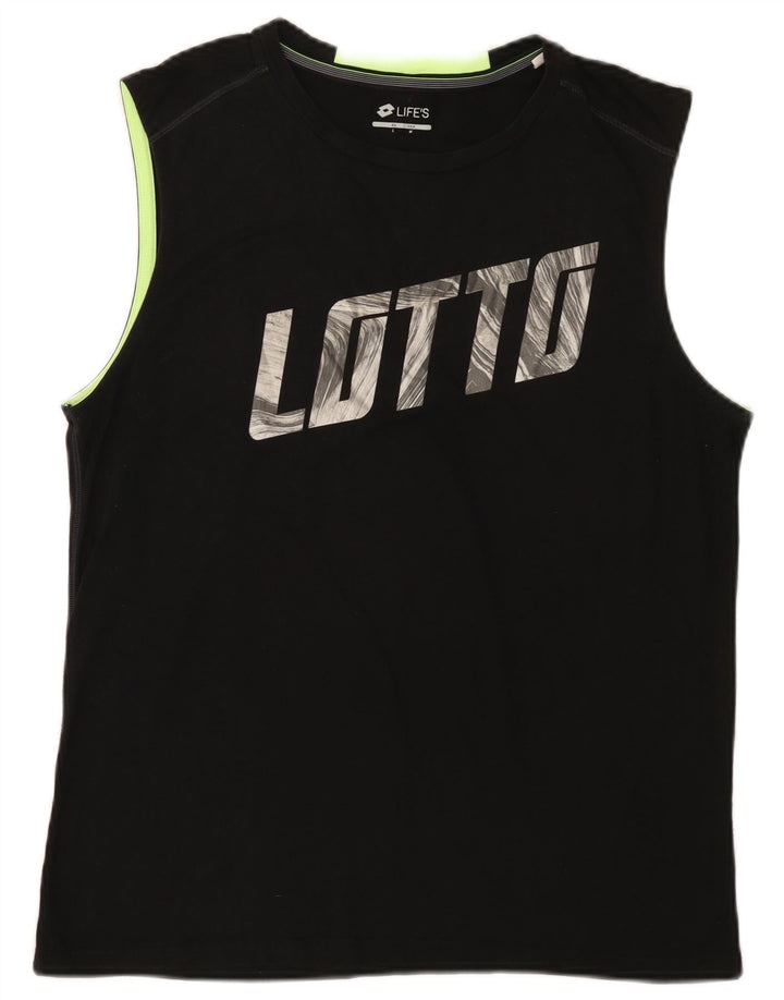 Canotta grafica da uomo Lotto Life, nera media