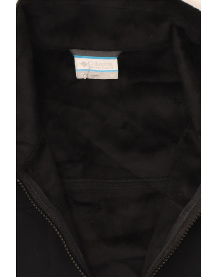 COLUMBIA Womens Tracksuit Top Jacket UK 14 Medium Black Polyester Vintage Columbia and Second-Hand Columbia from Messina Hembry 