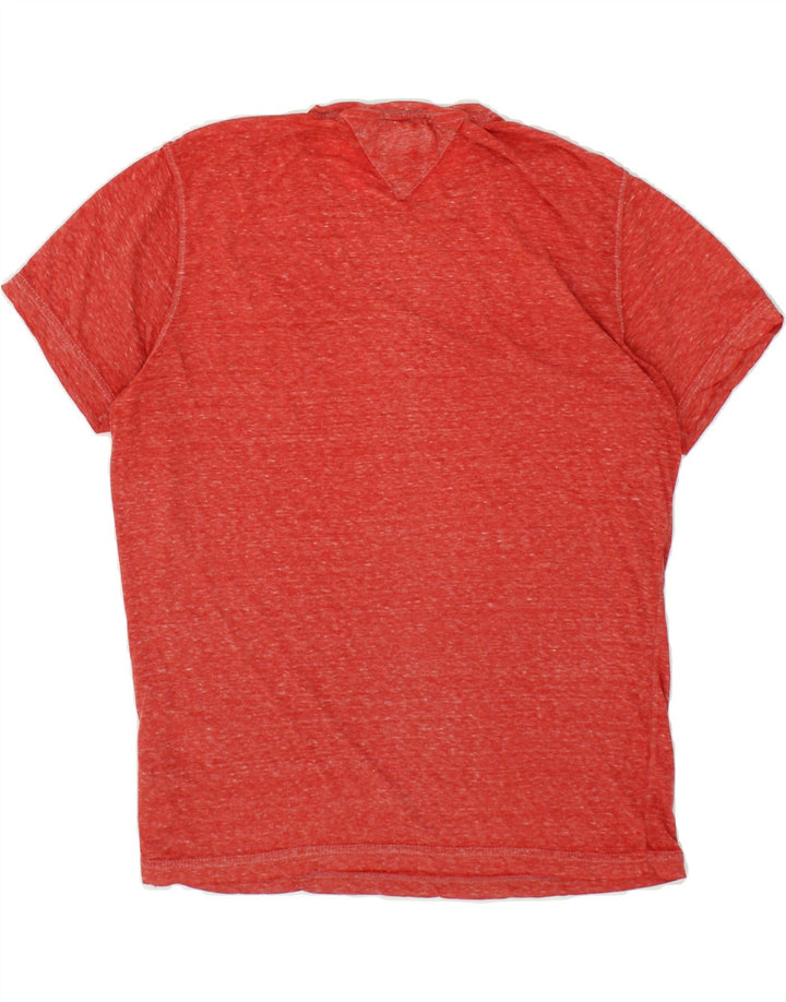 TOMMY HILFIGER Mens T-Shirt Top Large Red Flecked Cotton Vintage Tommy Hilfiger and Second-Hand Tommy Hilfiger from Messina Hembry 