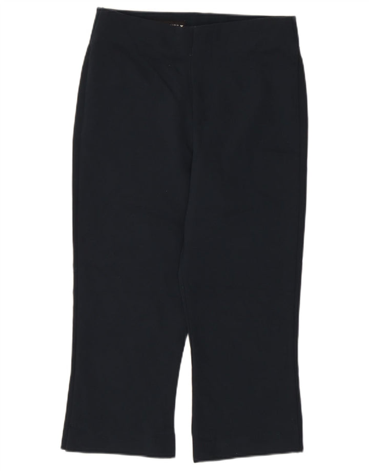 Pantaloni Capri da donna Zara piccoli W26 L19 viscosa blu navy