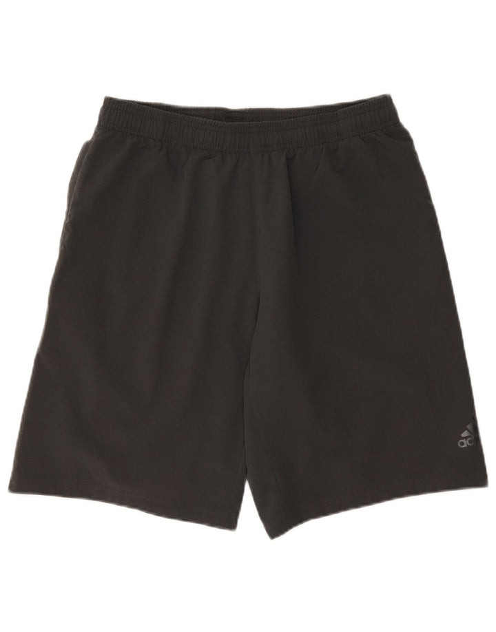 Pantaloncini sportivi Adidas Climalite da uomo in poliestere grigio medio