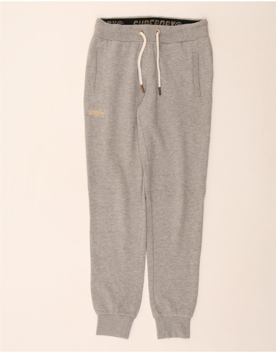 Pantaloni da tuta da donna SUPERDRY Joggers UK 10 Small Cotone grigio