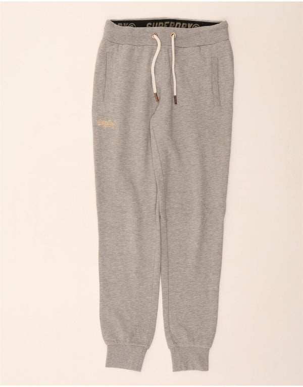 Pantaloni da tuta da donna SUPERDRY Joggers UK 10 Small Cotone grigio