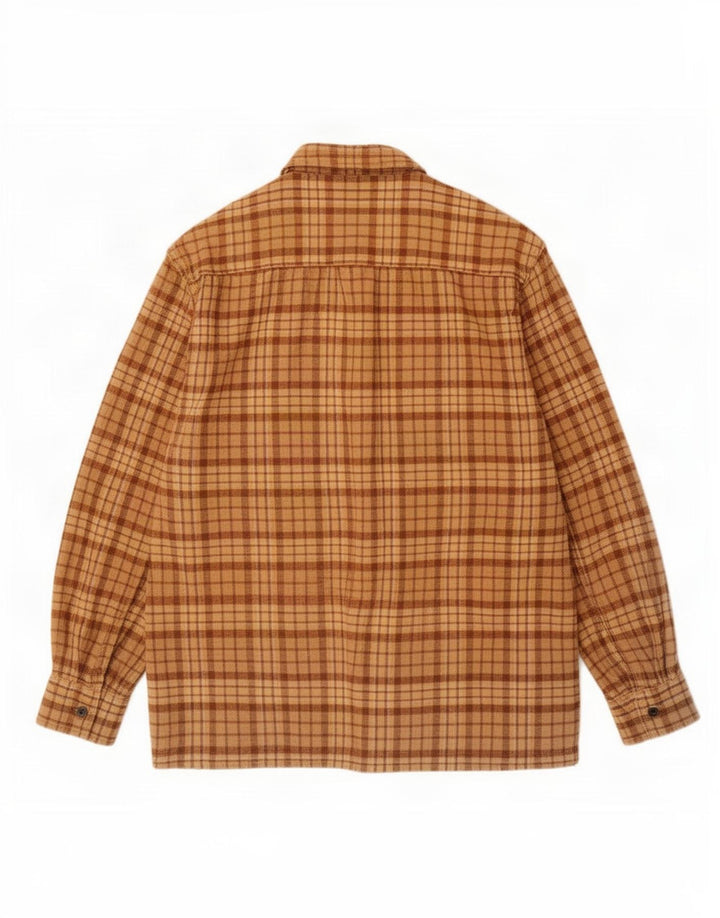 Levi's Camicia da uomo in flanella di cotone scozzese grande marrone