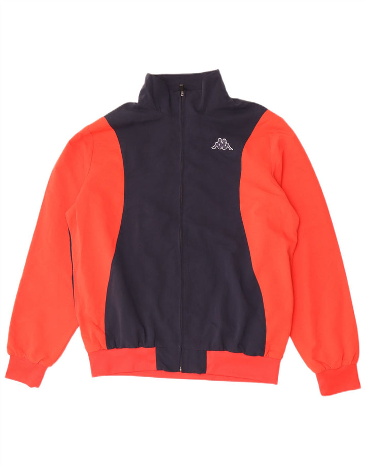 Giacca da tuta da uomo Kappa grande in poliestere color block blu navy