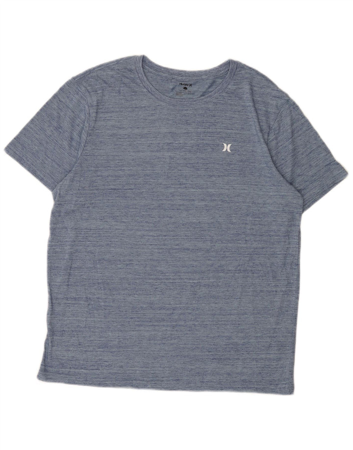 T-shirt da uomo Hurley Top grande in poliestere chiazzato blu
