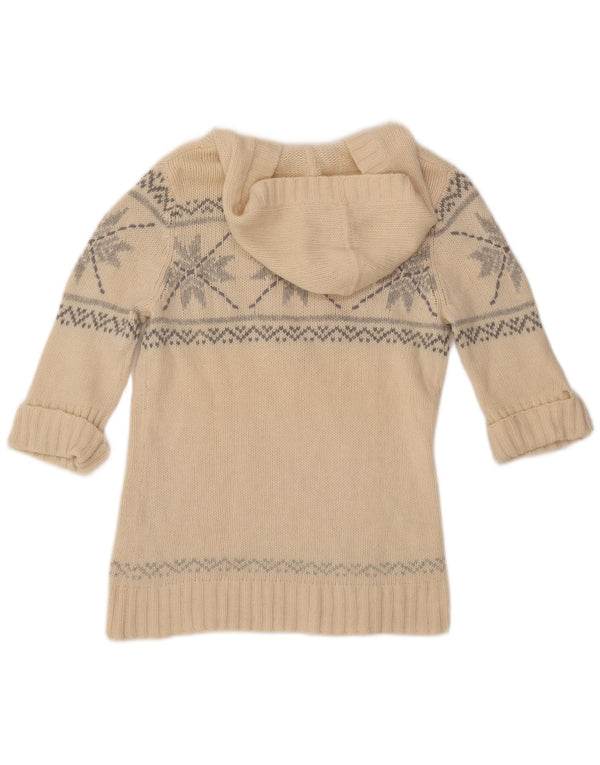 Maglione con cappuccio da donna ESPRIT UK 18 XL Lana Fair Isle beige