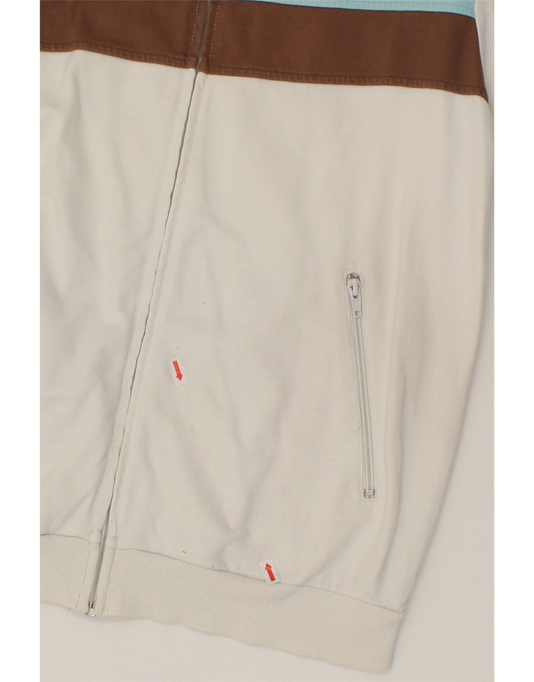 GUESS Mens Tracksuit Top Jacket Medium White Colourblock Cotton Vintage Guess and Second-Hand Guess from Messina Hembry 