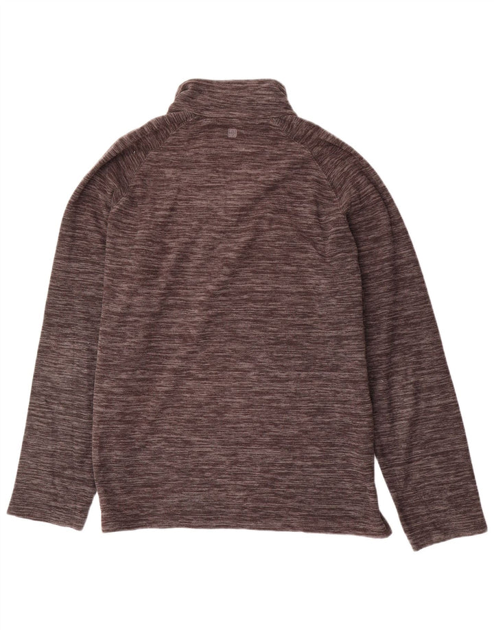 Mountain Warehouse Maglione in pile da uomo con collo con zip, grande poliestere chiazzato grigio