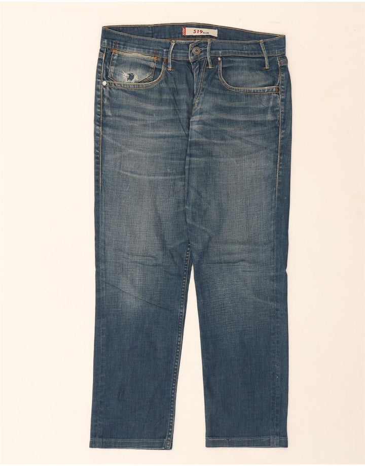 LEVI'S Mens 519 Slim Jeans W32 L27 Blue Cotton Vintage Levi's and Second-Hand Levi's from Messina Hembry 