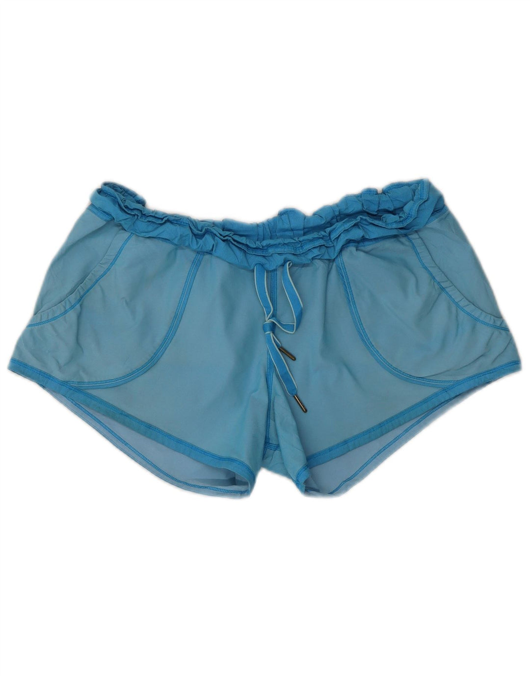 Pantaloncini sportivi da donna LULULEMON US 6 Poliestere blu medio