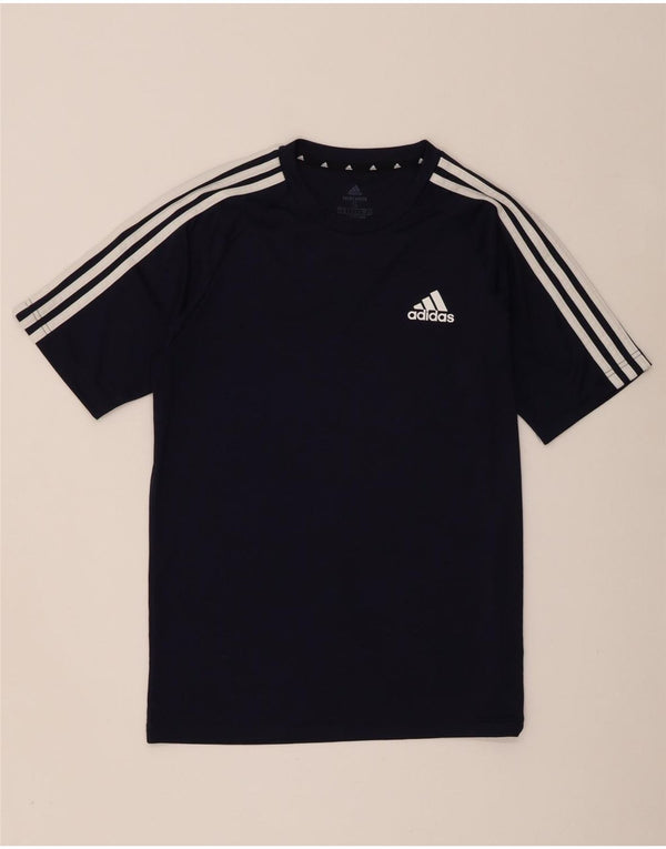 Maglietta Adidas Aeroready da uomo, piccola, in poliestere blu navy