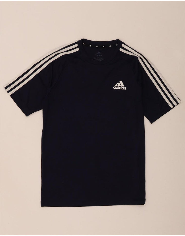 Maglietta Adidas Aeroready da uomo, piccola, in poliestere blu navy