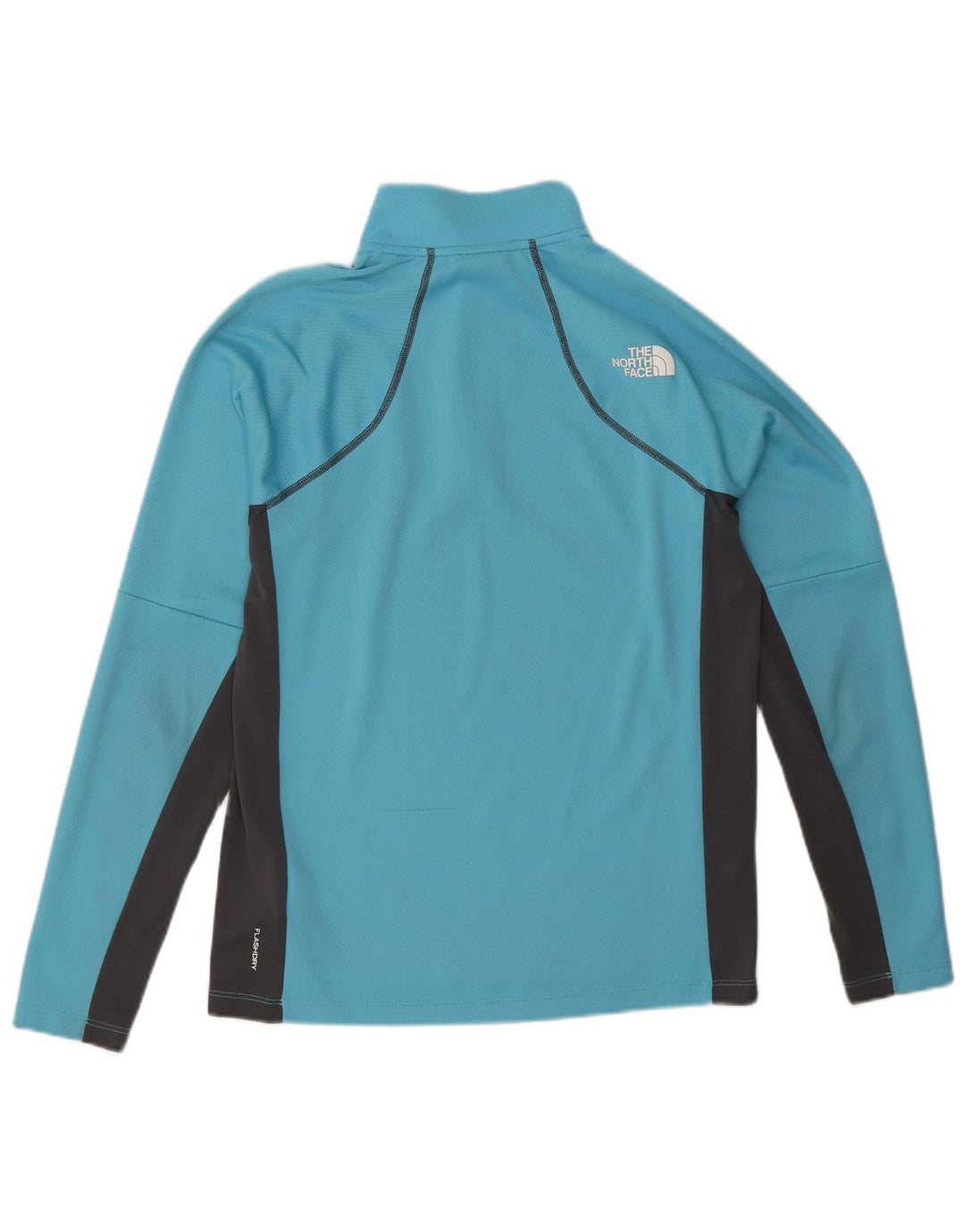The North Face Uomo Pullover con zip sul collo Tuta da ginnastica Top Small Blu Colourblock