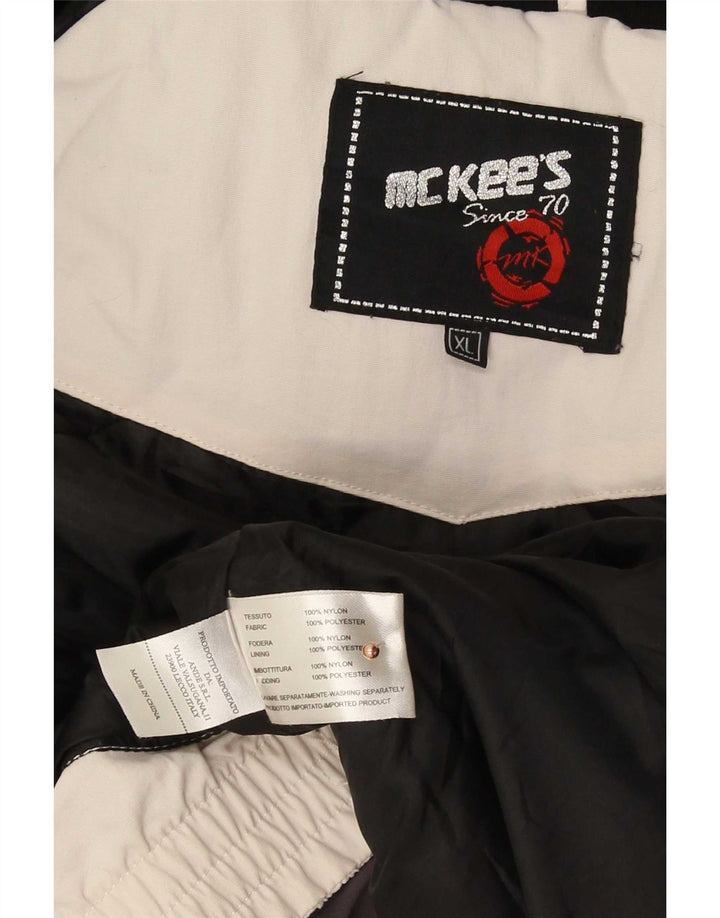Giacca da sci da uomo MC Kee's UK 42 XL Nylon color block bianco