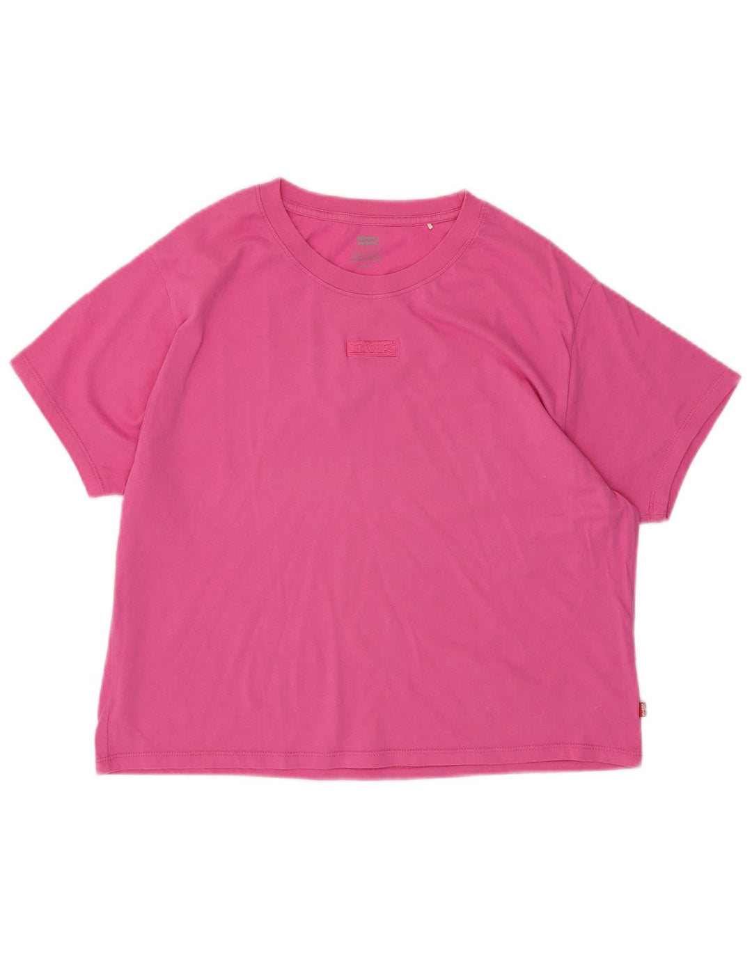 LEVI'S Womens Crop T-Shirt Top UK 14 Medium Pink
