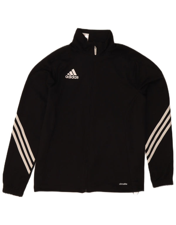 Giacca superiore della tuta Adidas Climalite da ragazzo 13-14 anni in poliestere nero