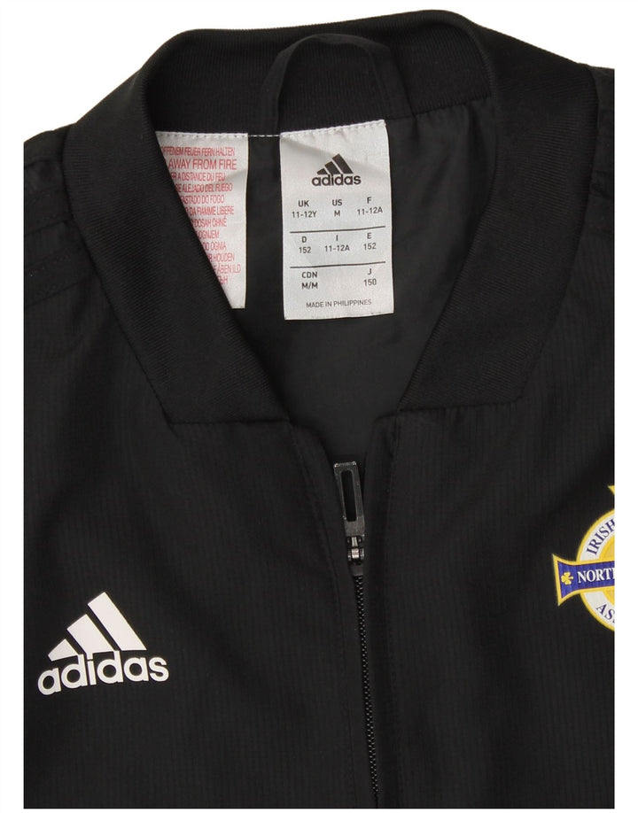 Giacca da tuta da ragazzo Adidas 11-12 anni in poliestere nero