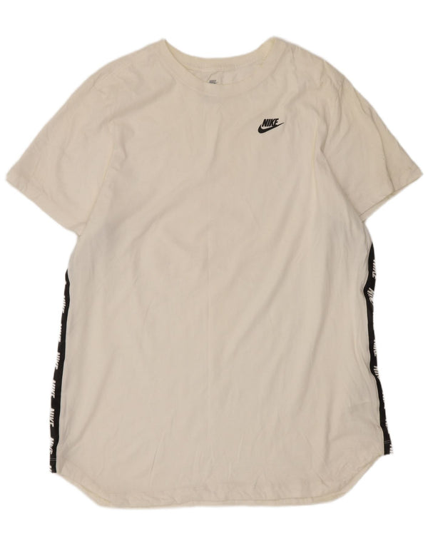 T-shirt grafica da uomo Nike Top XL in cotone color block bianco