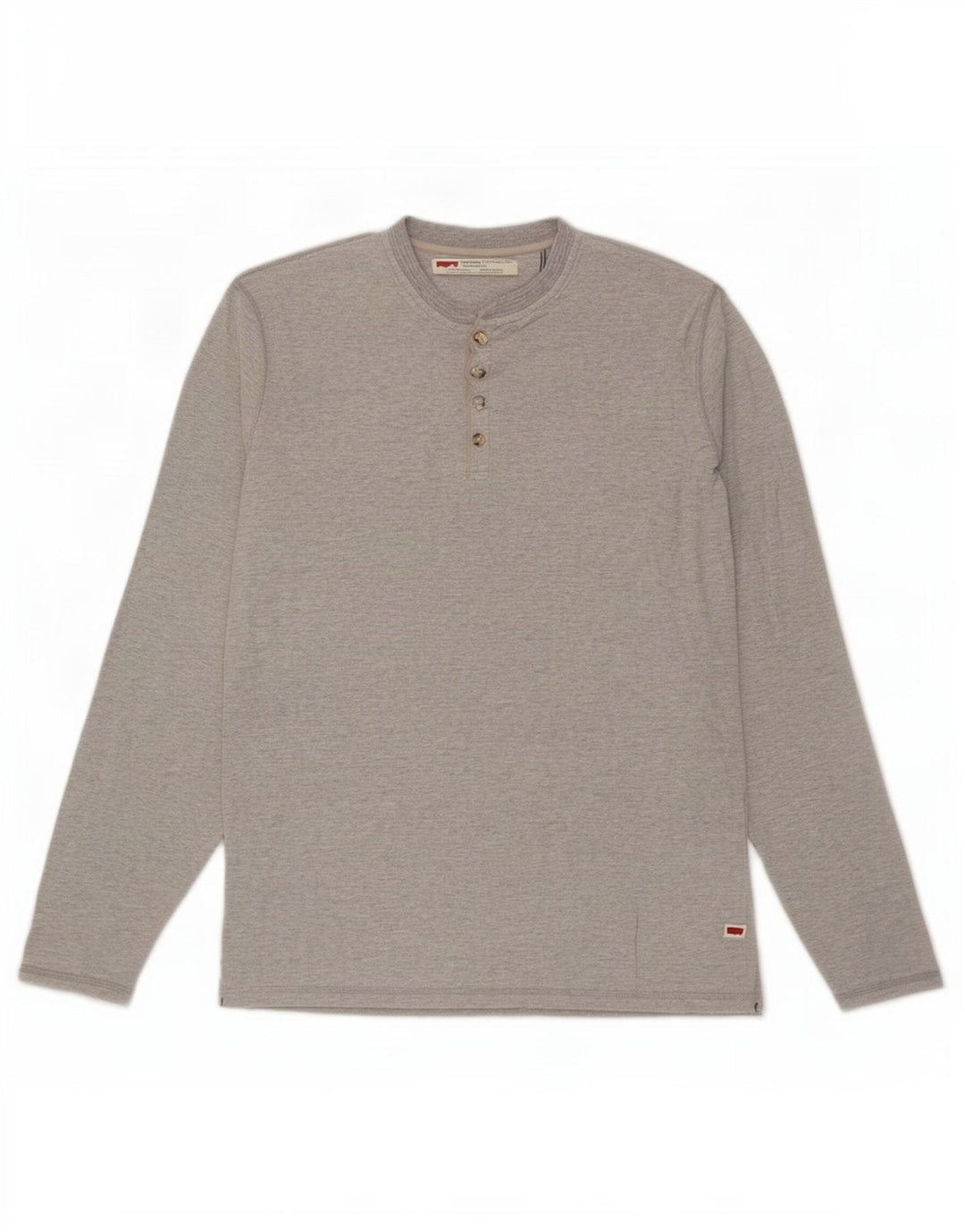 Levi's Maglia da uomo con vestibilità standard, manica lunga, grigio medio chiazzato