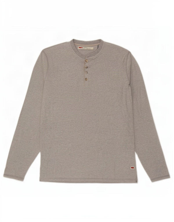 Levi's Maglia da uomo con vestibilità standard, manica lunga, grigio medio chiazzato