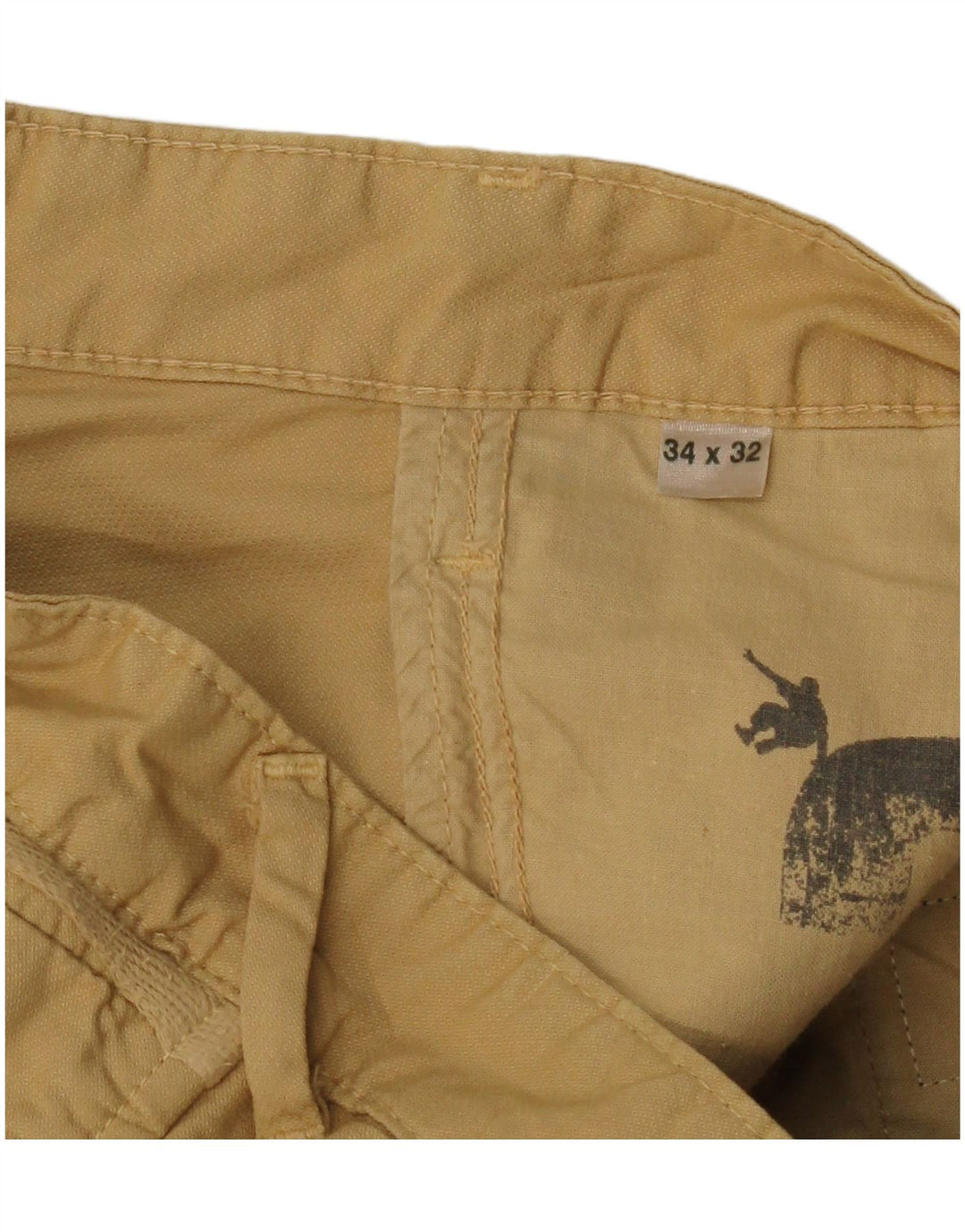 Pantaloni chino dritti da uomo Dockers W34 L32 Beige