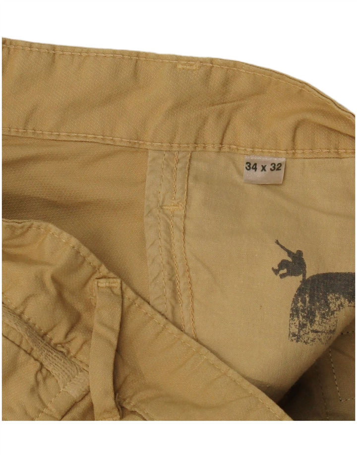 Pantaloni chino dritti da uomo Dockers W34 L32 Beige