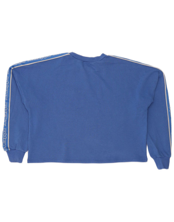 Felpa oversize con grafica Kappa da donna, maglione UK 12, blu medio