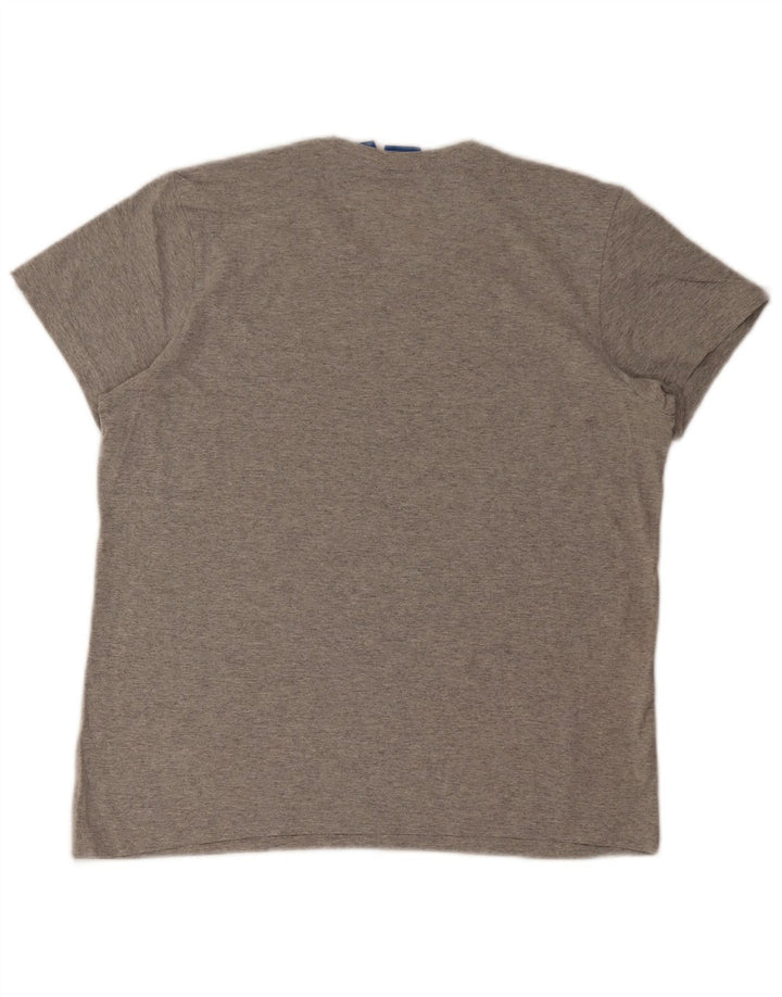 T-shirt grafica da uomo Adidas Top in cotone grigio medio