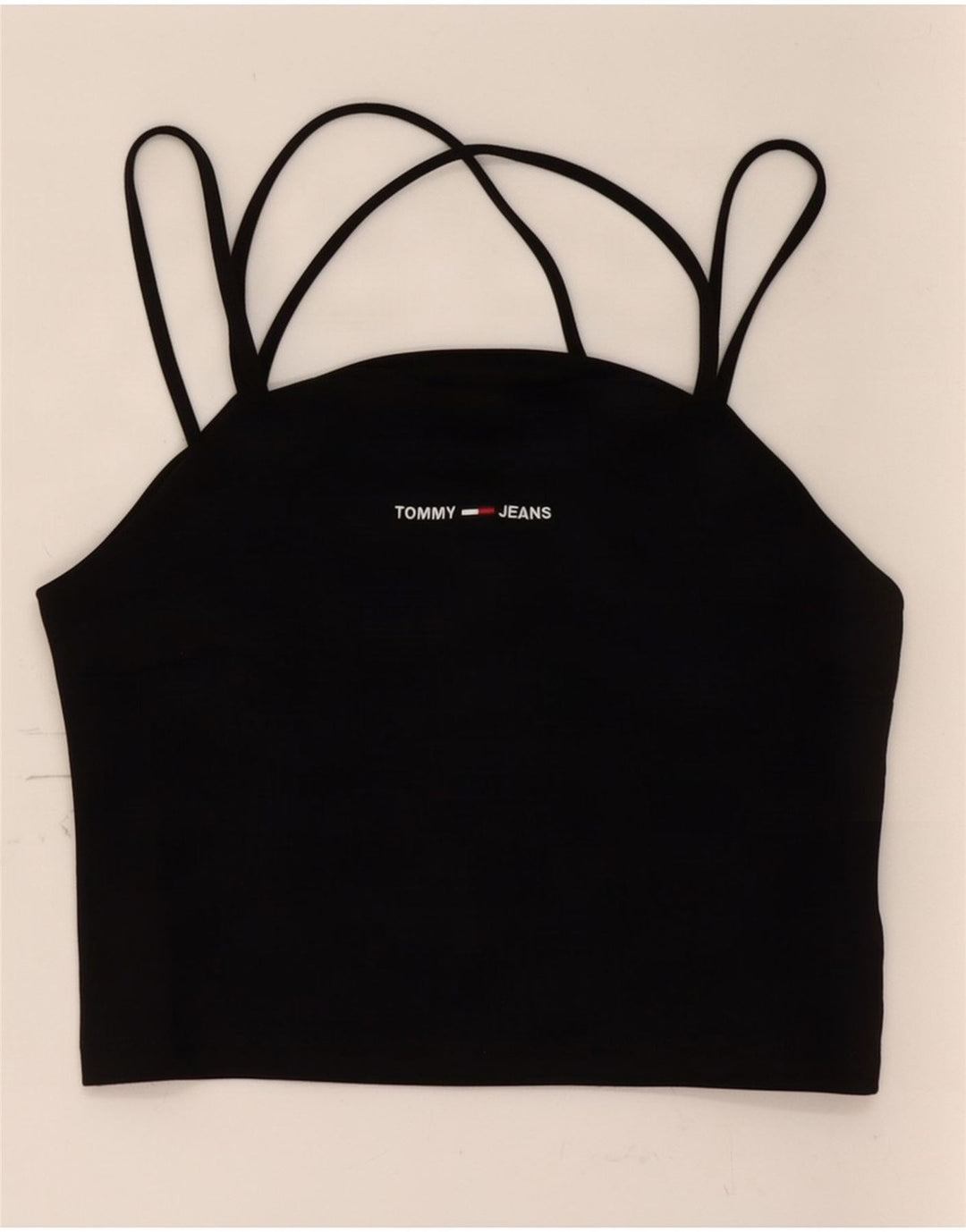 Top corto da donna Tommy Hilfiger alla caviglia UK 12 medio nero
