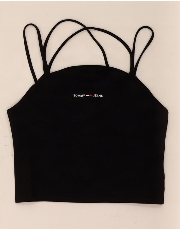 Top corto da donna Tommy Hilfiger alla caviglia UK 12 medio nero