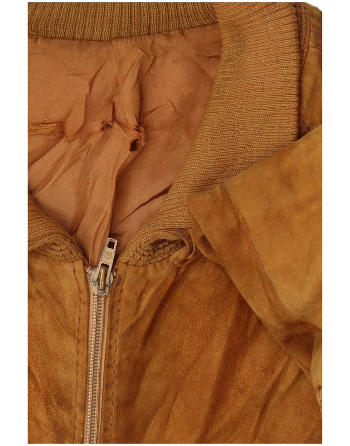 Giubbotto bomber in pelle scamosciata da uomo VINTAGE UK 38 Beige medio