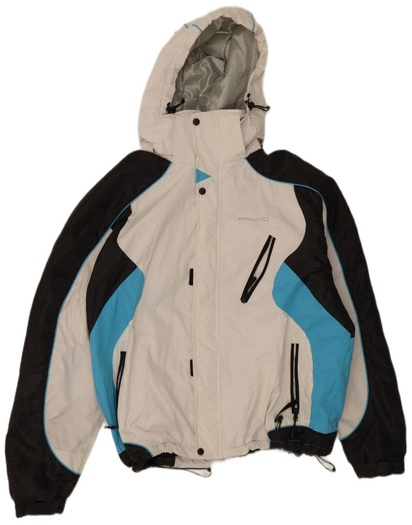 Giacca da sci con cappuccio da uomo Pyramid UK 44 2XL Colore bianco