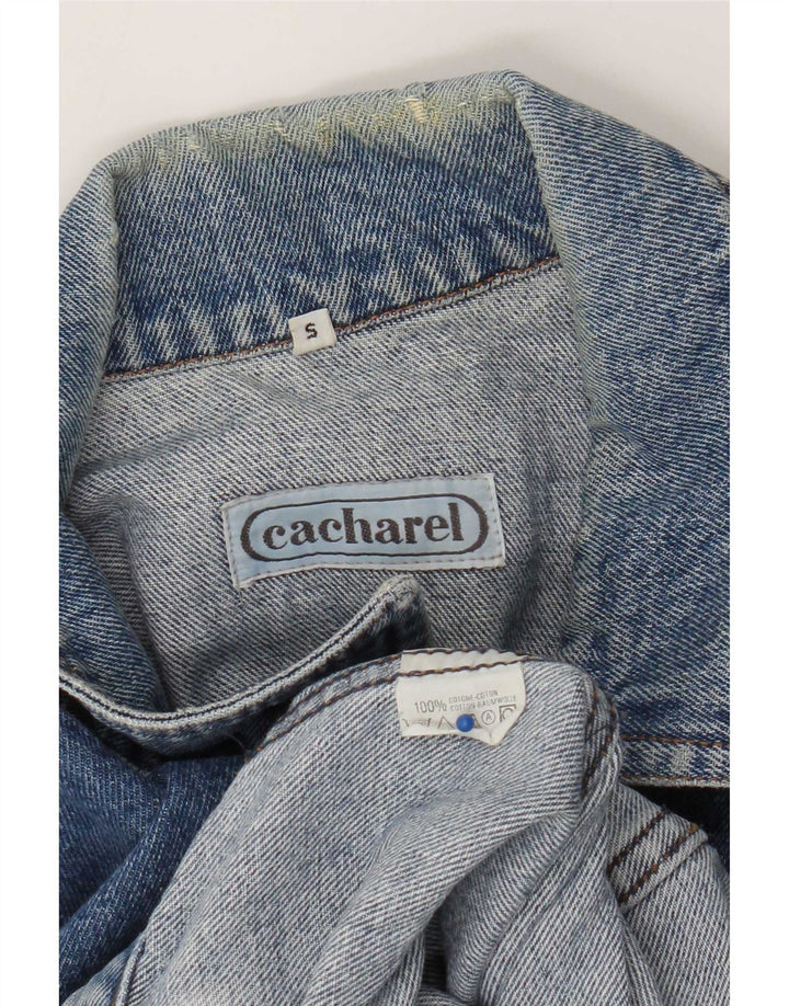Giacca di jeans da uomo Cacharel UK 36 piccolo cotone blu