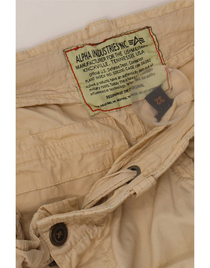 Pantaloncini cargo da uomo Alpha Industries W32 Beige medio