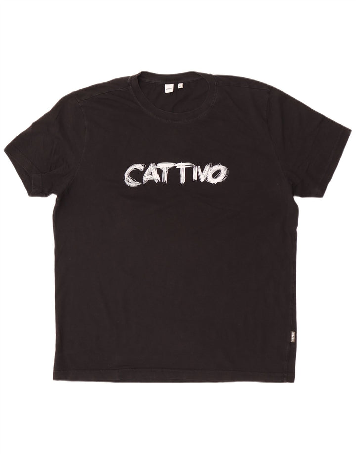 T-shirt grafica da uomo Aspesi Top XL in cotone nero